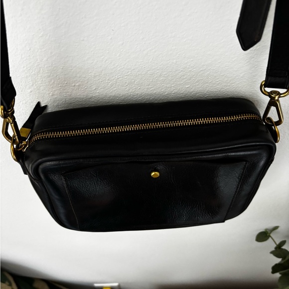 Madewell Black Crossbody Bag with Gold Accents - Picture 6 of 12
